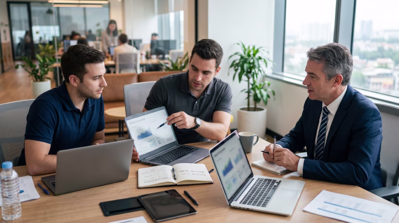 Team evaluating enterprise endpoint backup