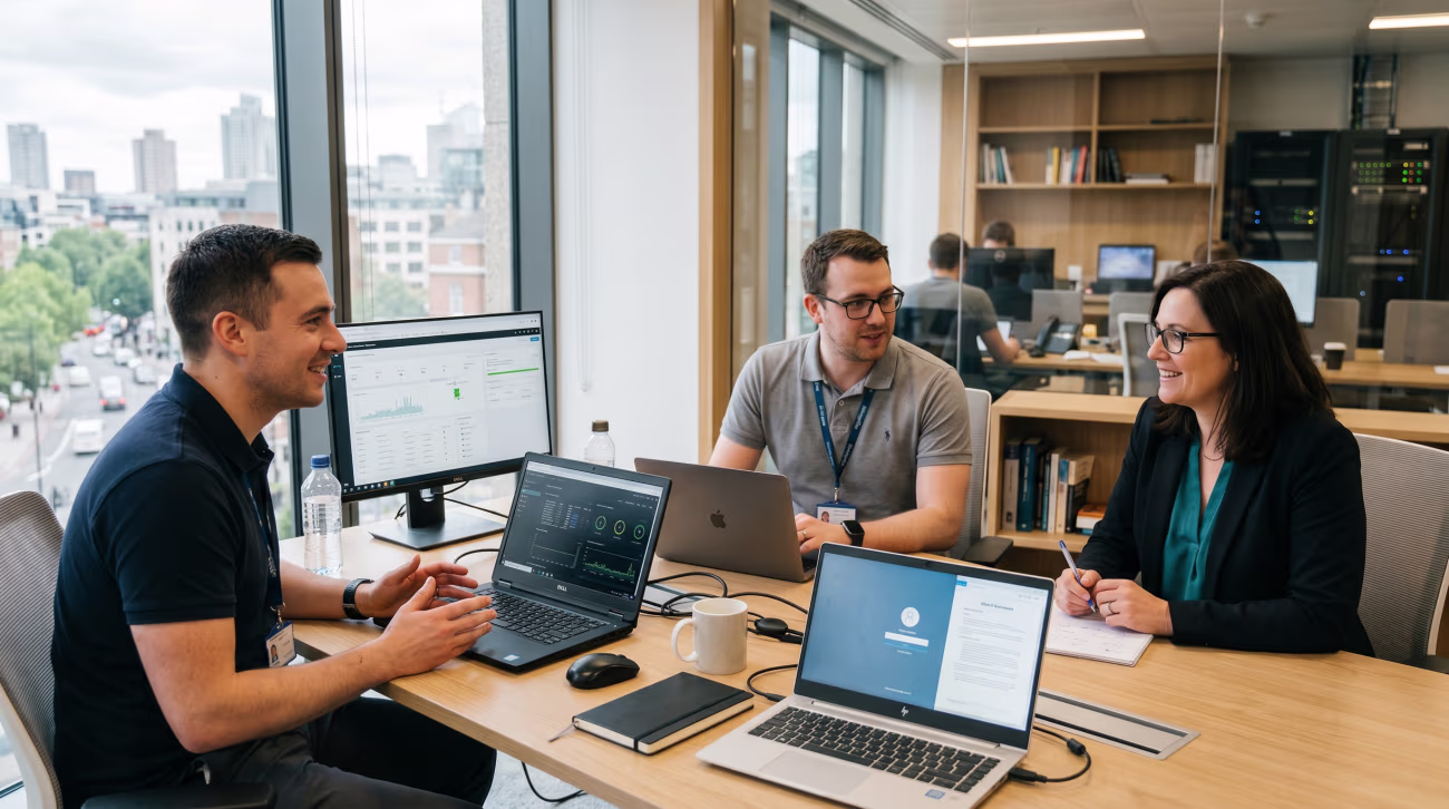 IT team discussing disaster recovery as a service