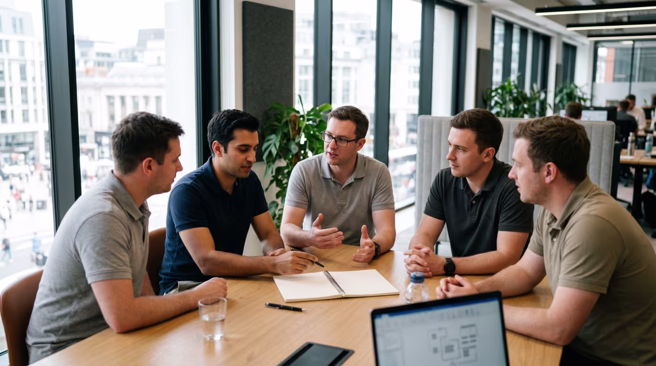 Technical team discussing disaster recovery as a service