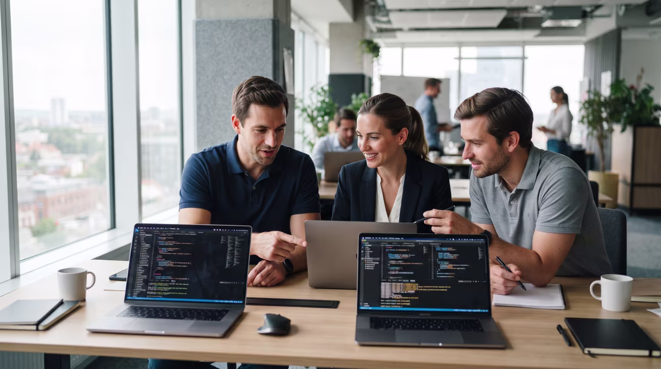 Managed cybersecurity team collaborating