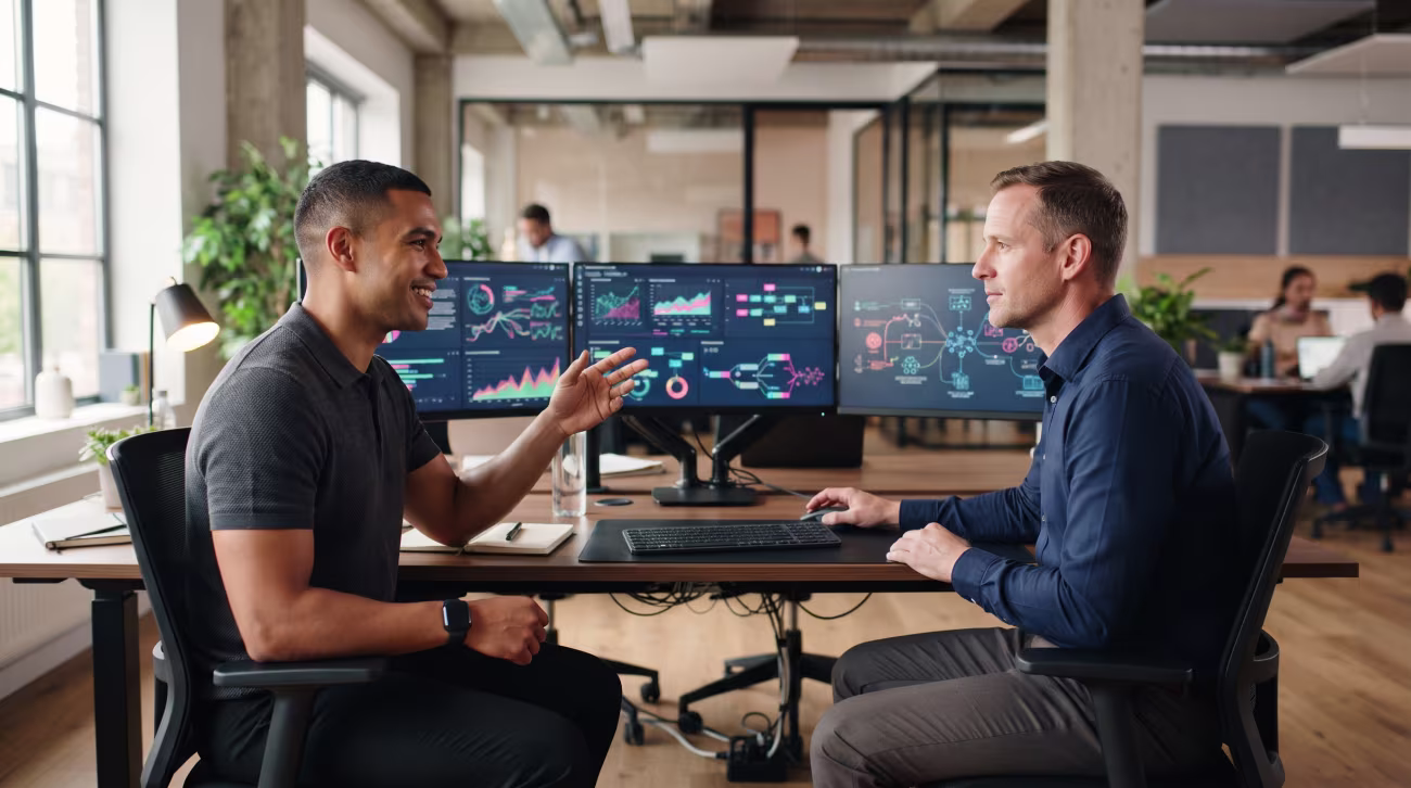 IT team discussing cloud managed services
