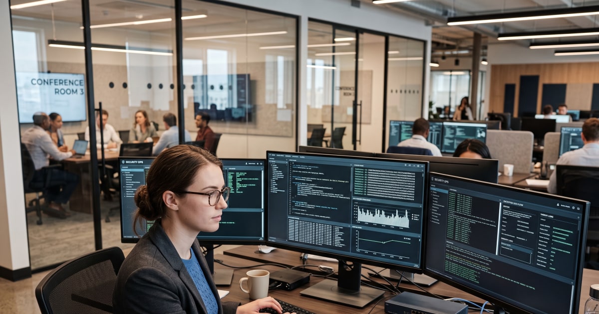IT professional using private AI platform