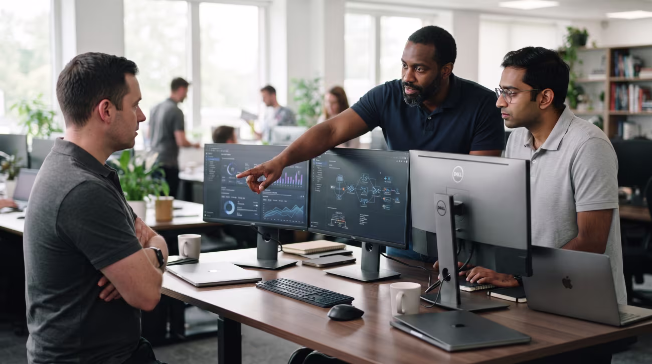 IT team discussing private AI platform