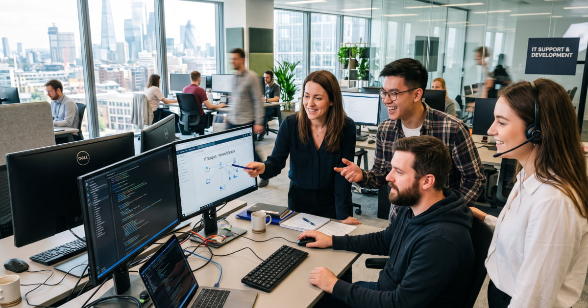 Proactive IT Operations team collaborating