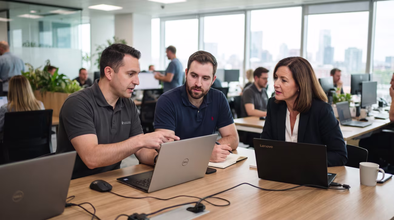 Proactive IT operations team discussing