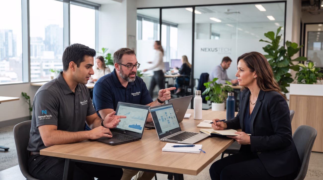 Technical team collaborates High Touch IT Services