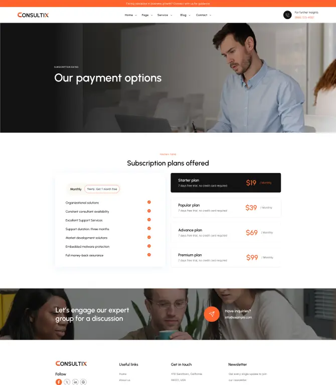 Pricing Page Three