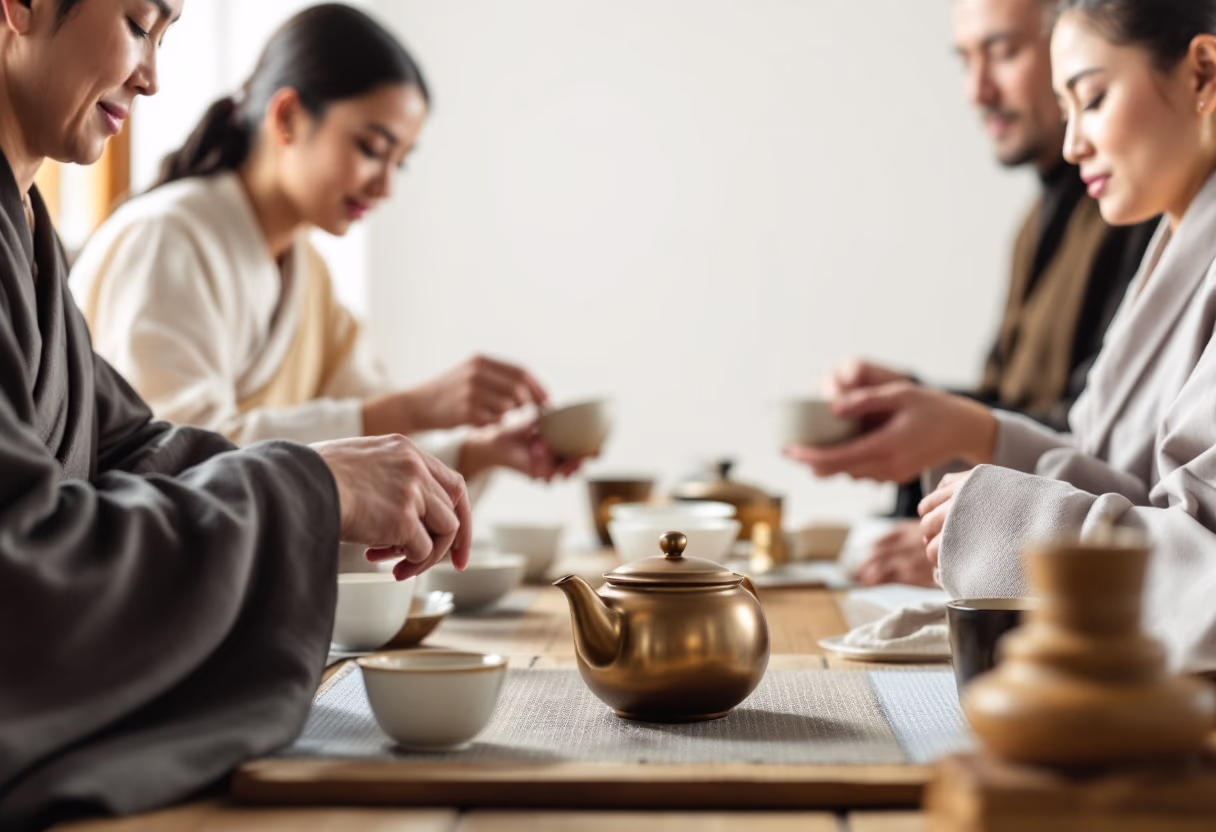 image of community gathering (for a buddhist monasteries & temple)