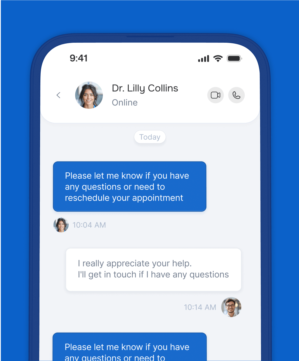Dr Lilly Collins Dashboard Image - Telemedicine X Webflow Template