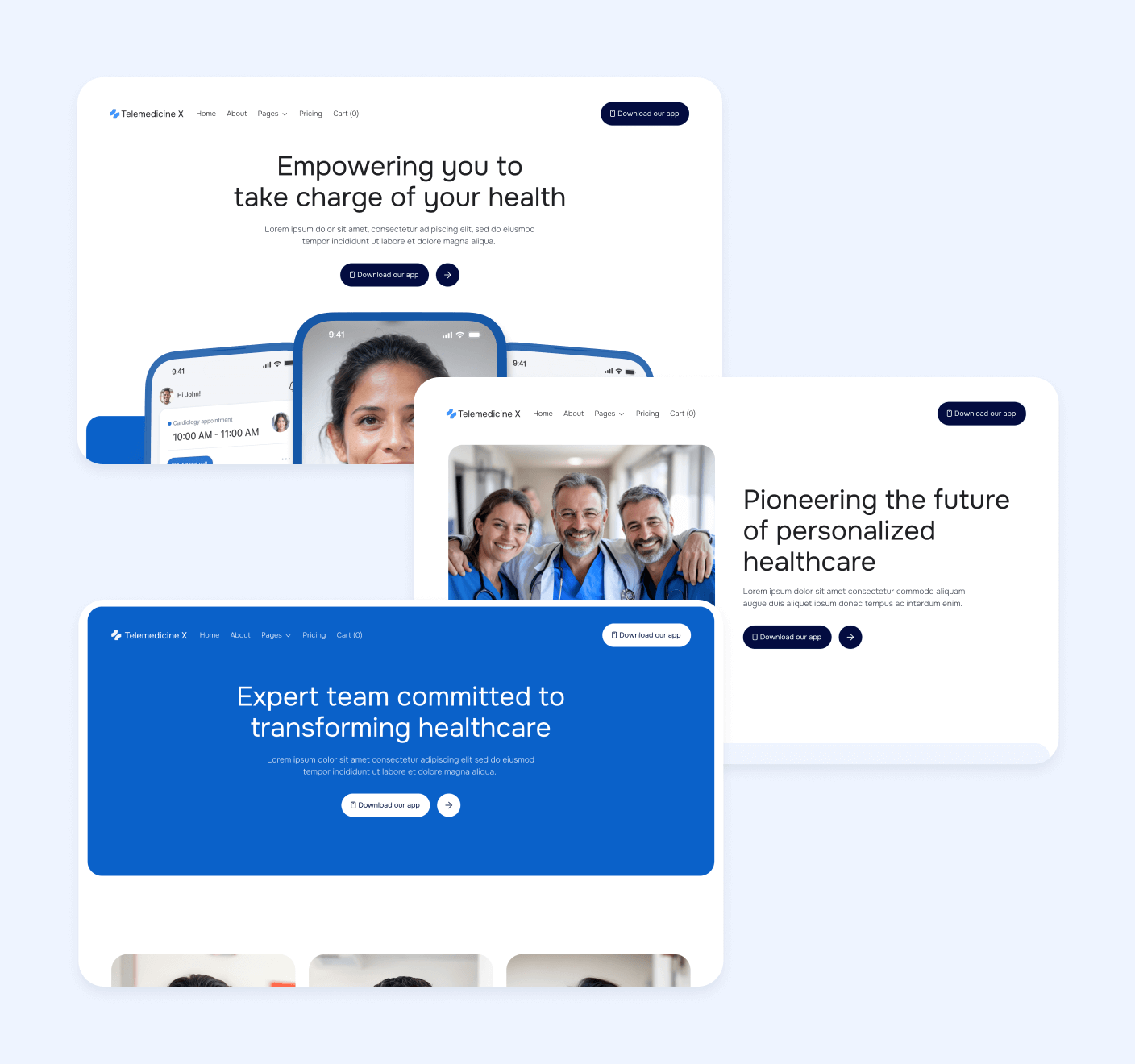 Telemedicine X More Than 60 Sections Telemedicine Hospital Webflow Template