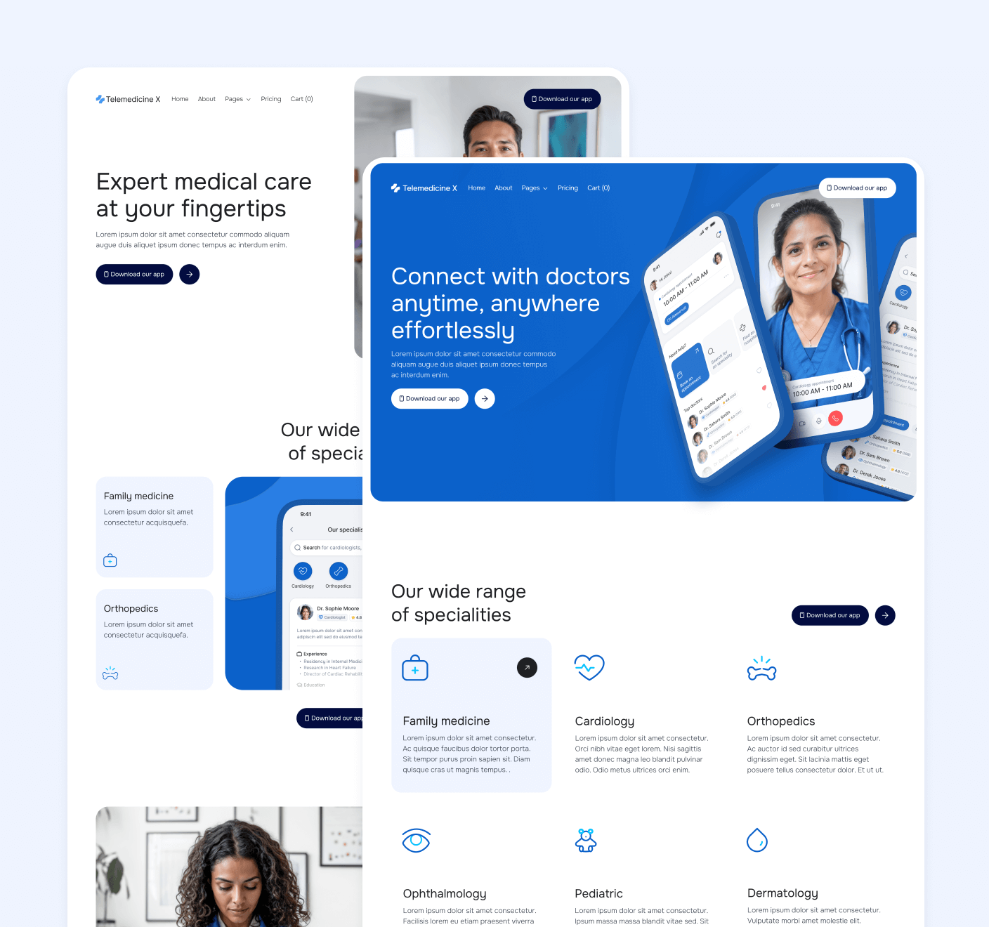 Telemedicine X More Than 20 Pages Telemedicine Hospital Webflow Template
