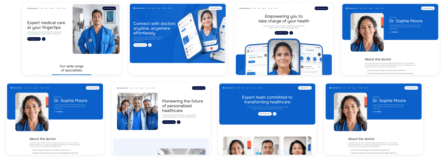 Telemedicine X - Brix Template - Telemedicine Hospital Webflow Template