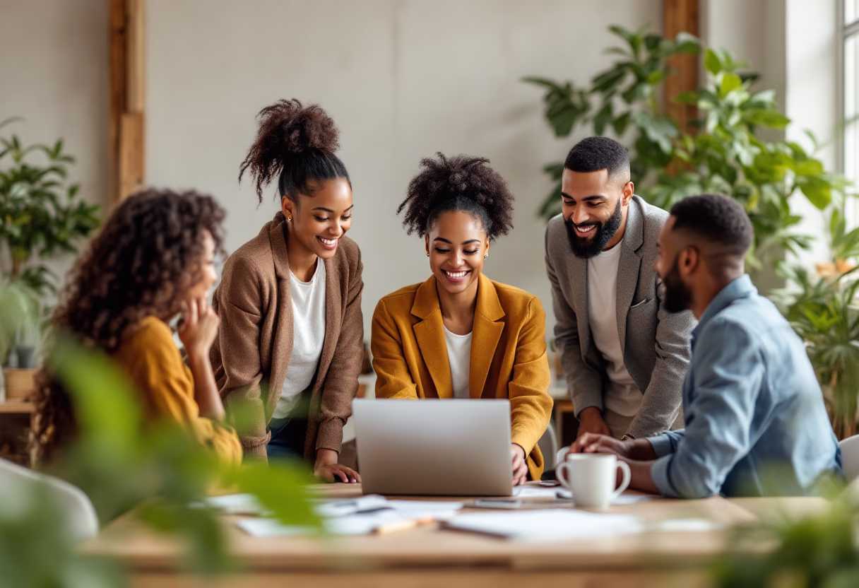 image of team discussion (for a hr tech)