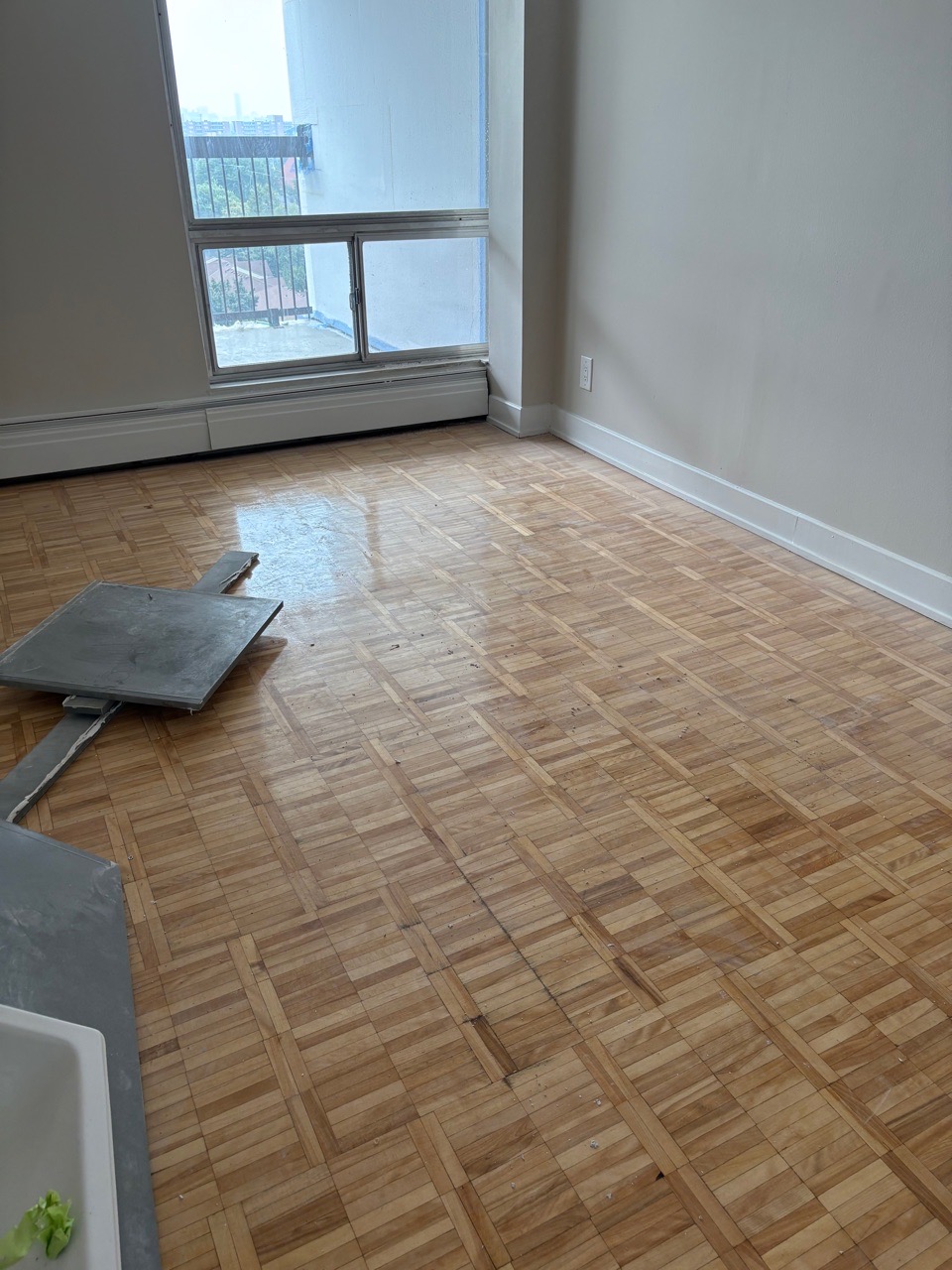 Post Construction Living Room Before Clean