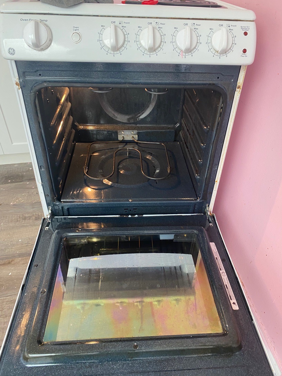 After photo of detailed oven cleaning
