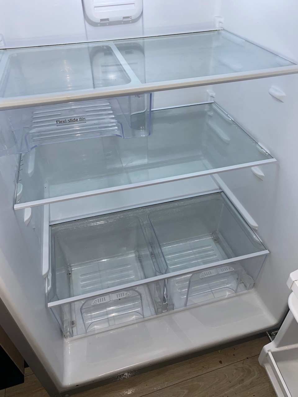After photo of inside fridge cleaning