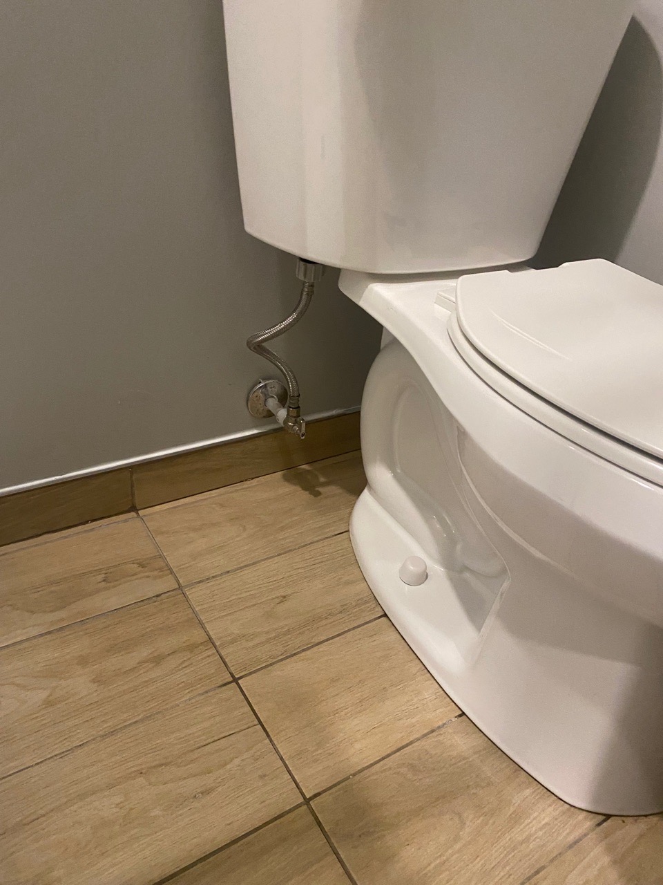 After photo of outside of toilet area cleaning