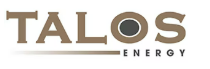 Talos Energy logo with stylized text.