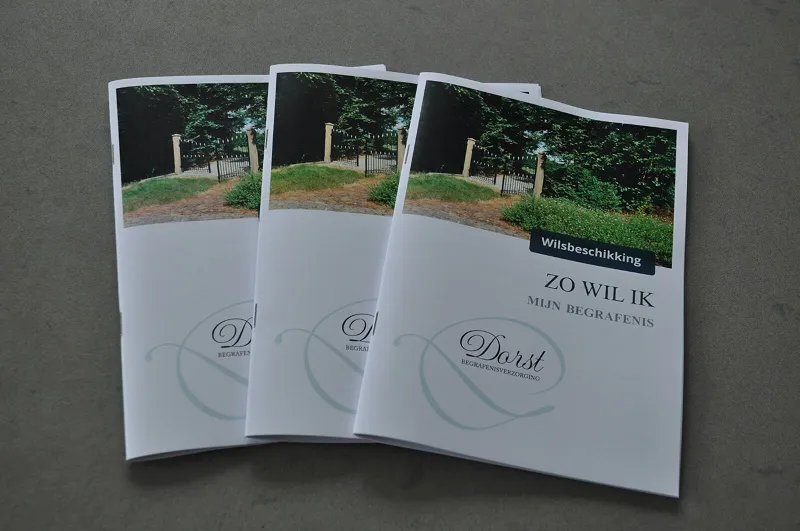 'Zo wil ik mijn begrafenis' wilsbeschikking boekje van Begrafenisverzorging Dorst