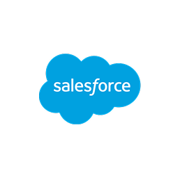 A salesforce logo on a black background.