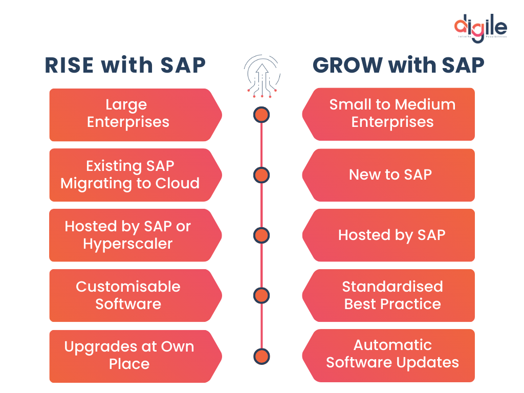 SAP RISE vs SAP GROW, Comparisons/Difference between  SAP RISE and SAP GROW 