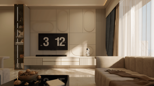 Futuristic interior design for apartments