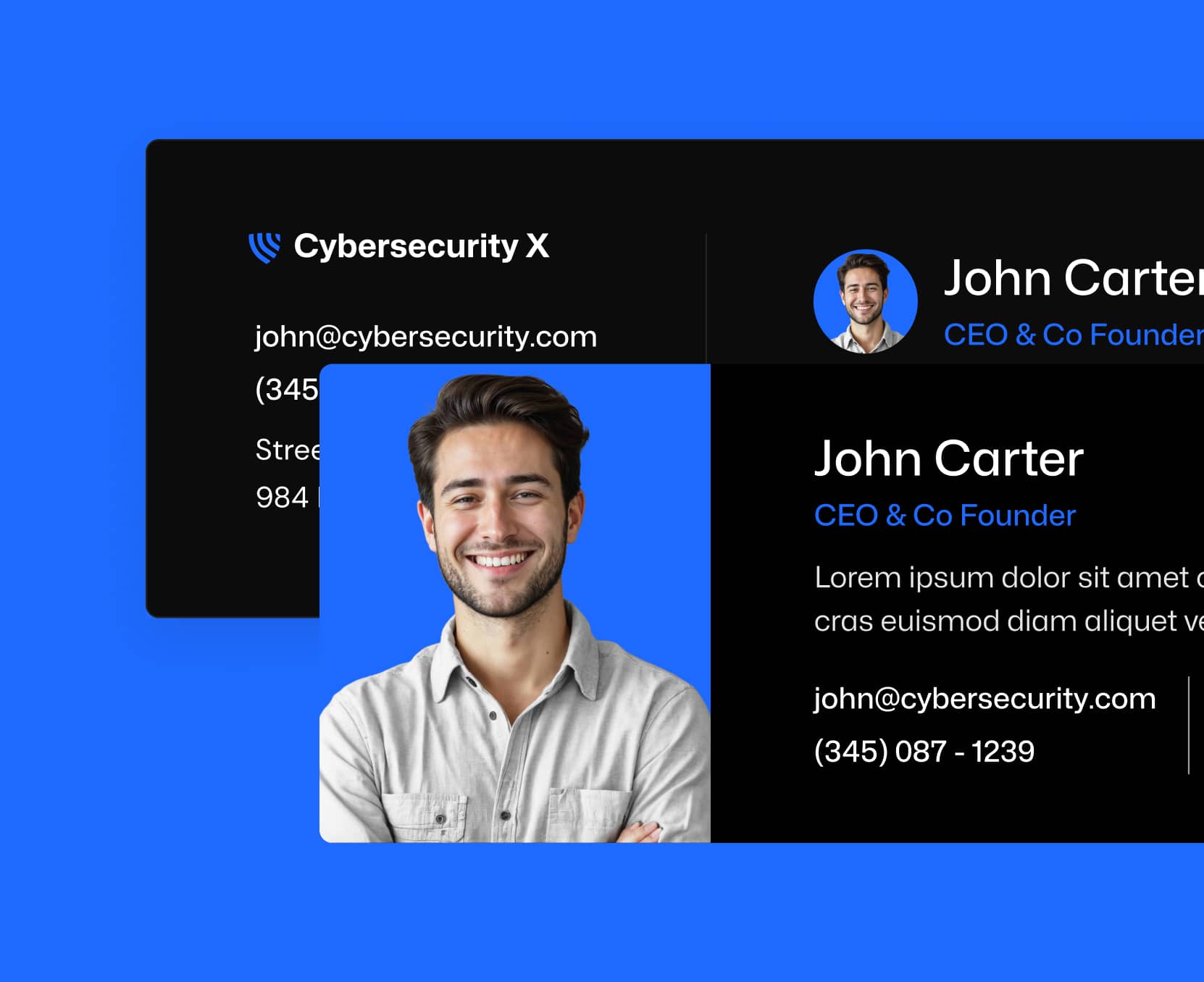Cybersecurity X - Email Signature - Cyber Security Webflow Template