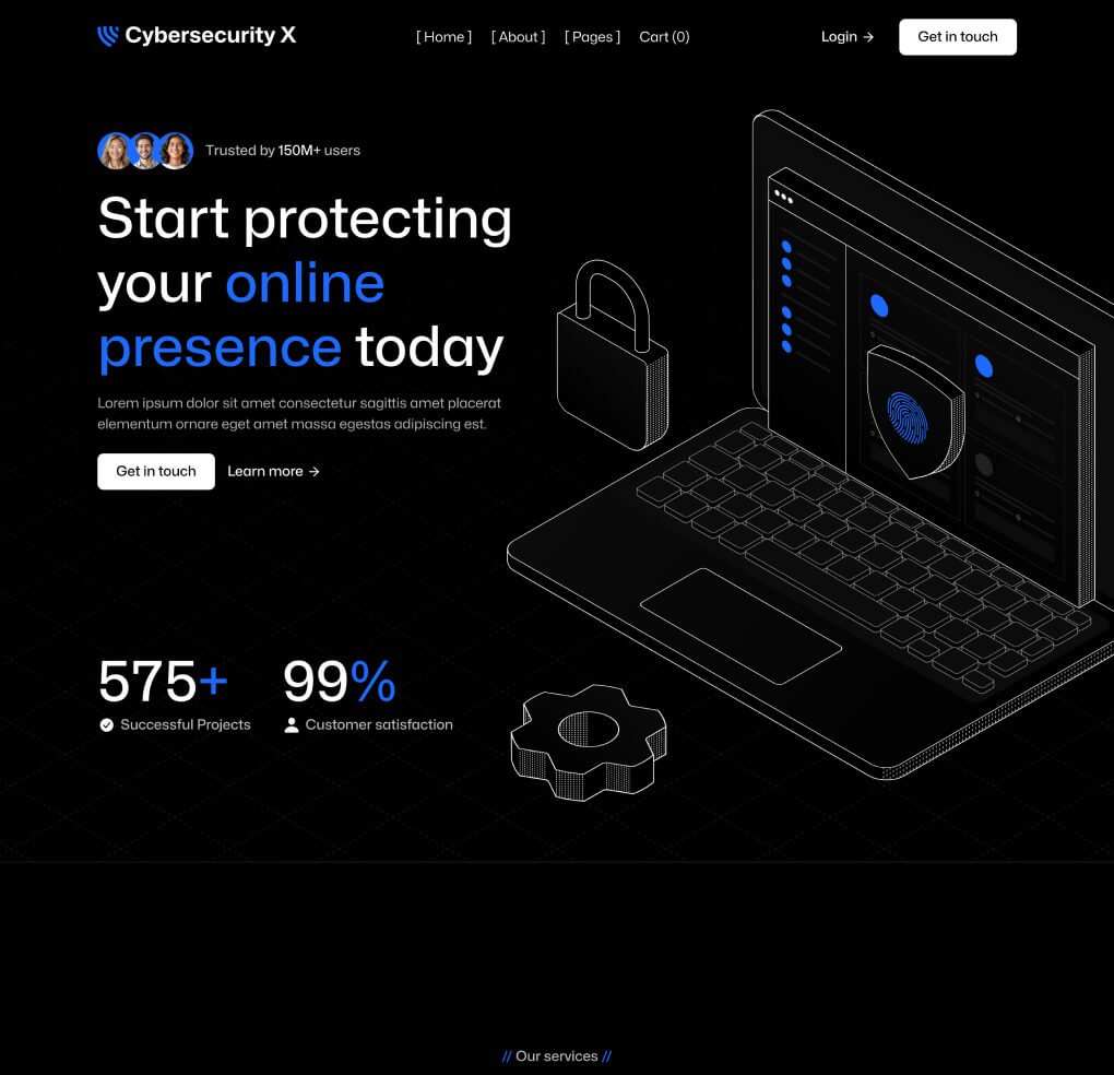Cybersecurity X - Home V3 - Cyber Security Webflow Template