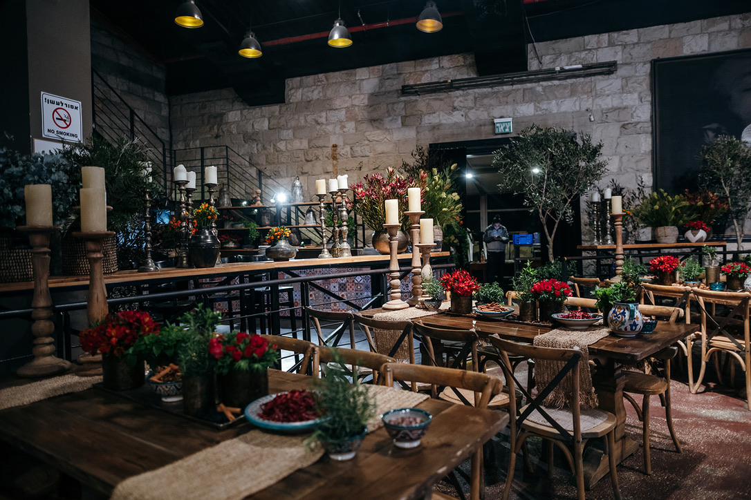 Rustic dinner setup