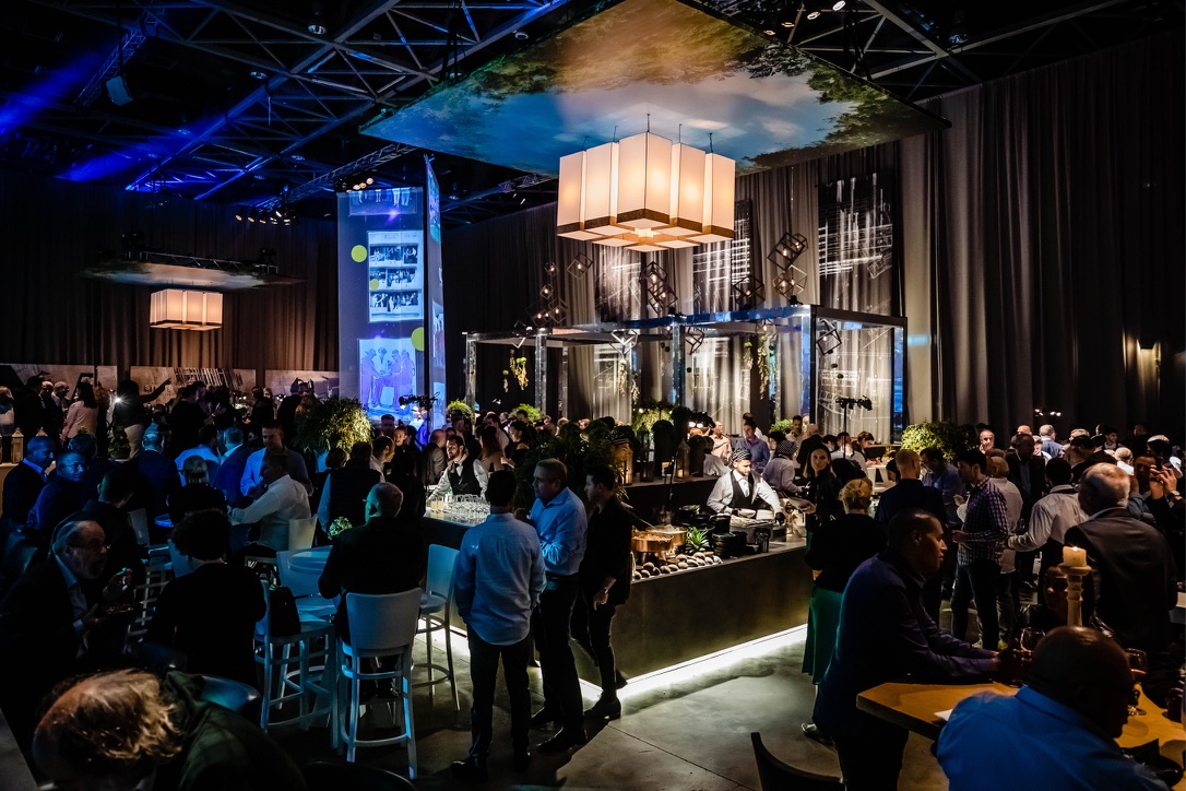 "Guests networking and enjoying the Gav-Yam 90th anniversary celebration event."