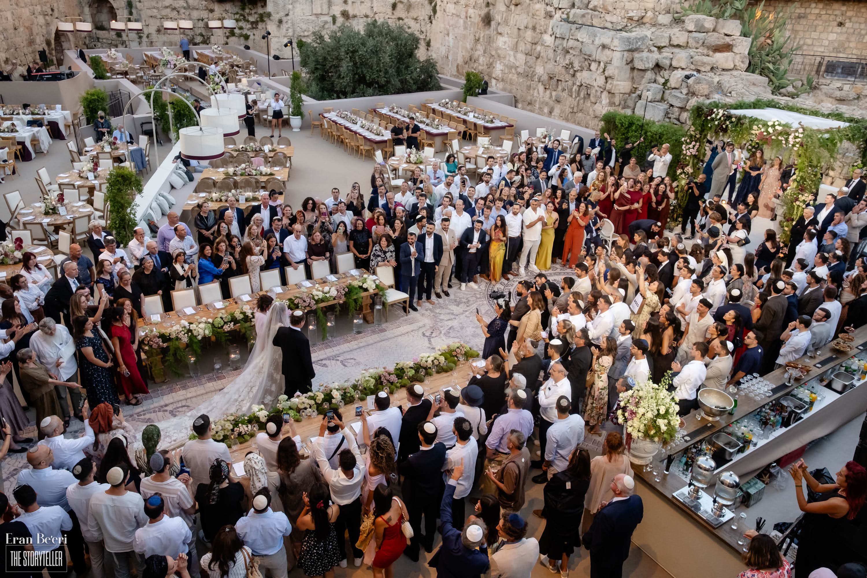 Jewish wedding ceremony at the Tower of David in Jerusalem