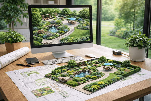 image of a completed backyard project