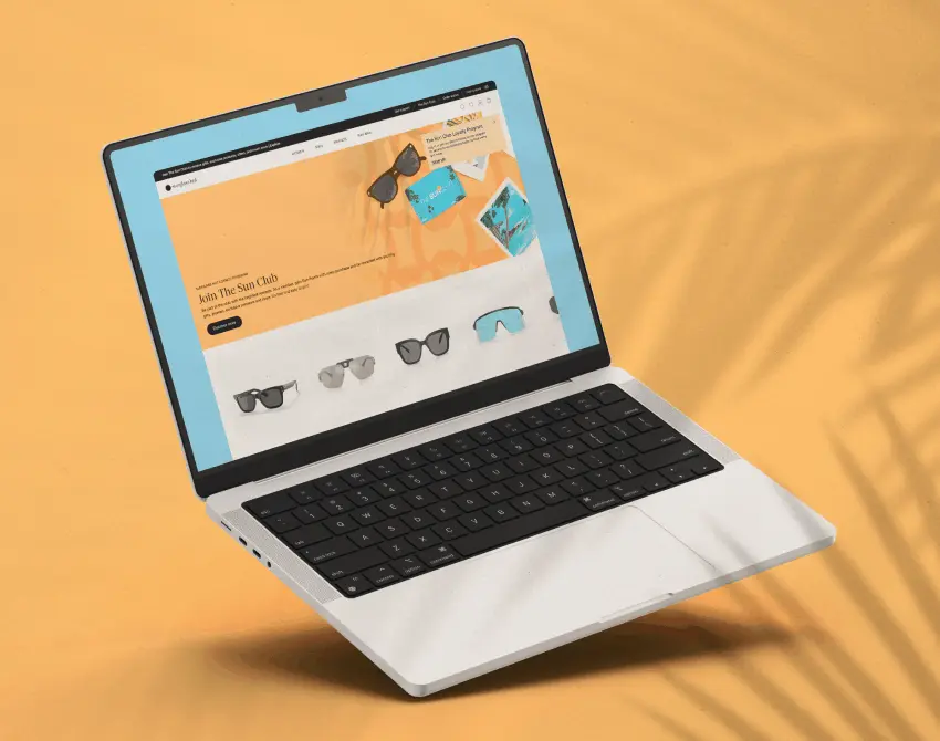Mockup shot of a website