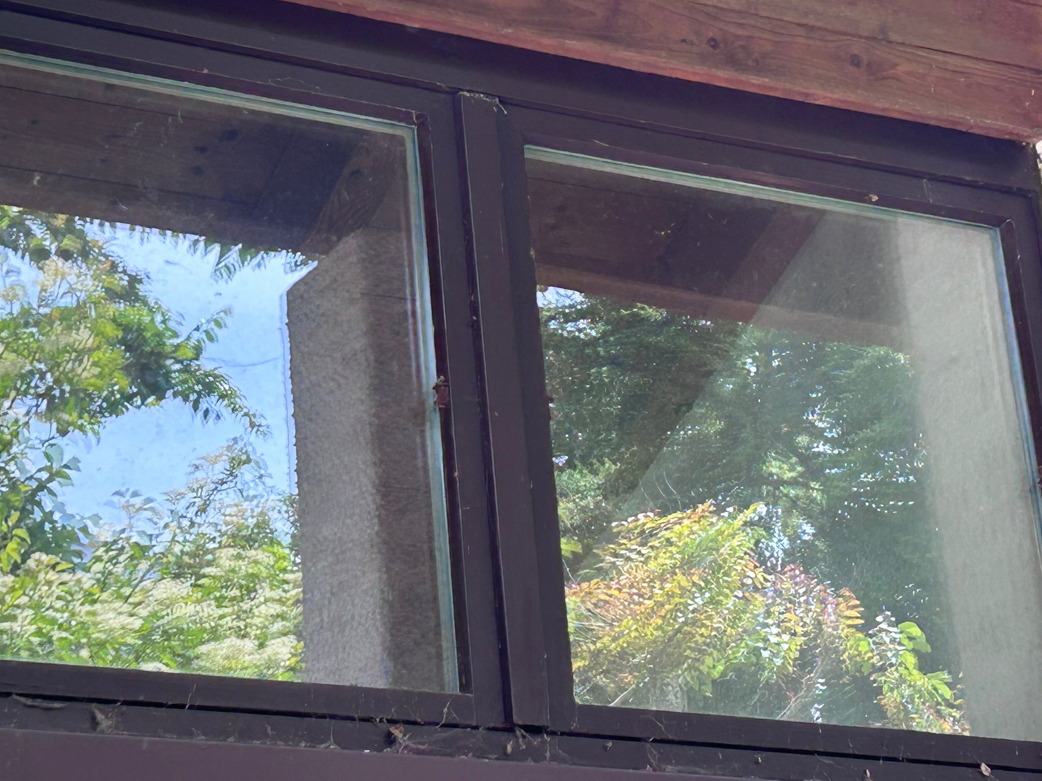 Bild eines schmutzigen Fensters