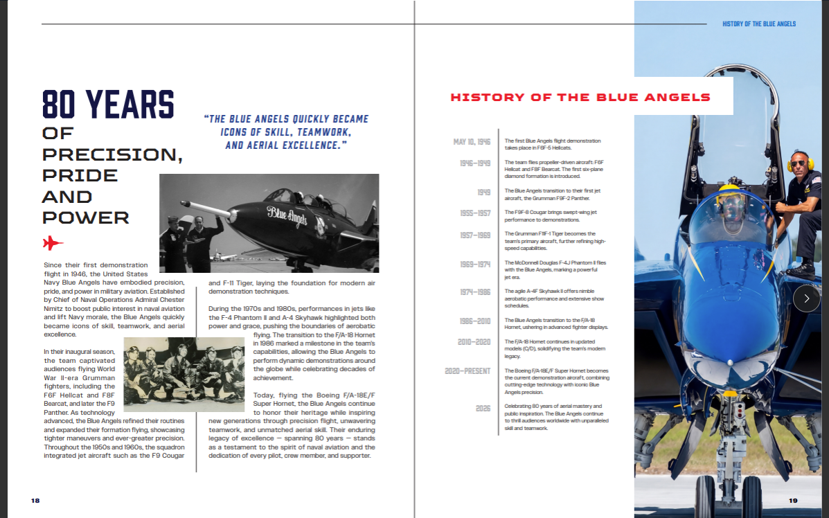 Interior spread from the 92-page 2026 show program