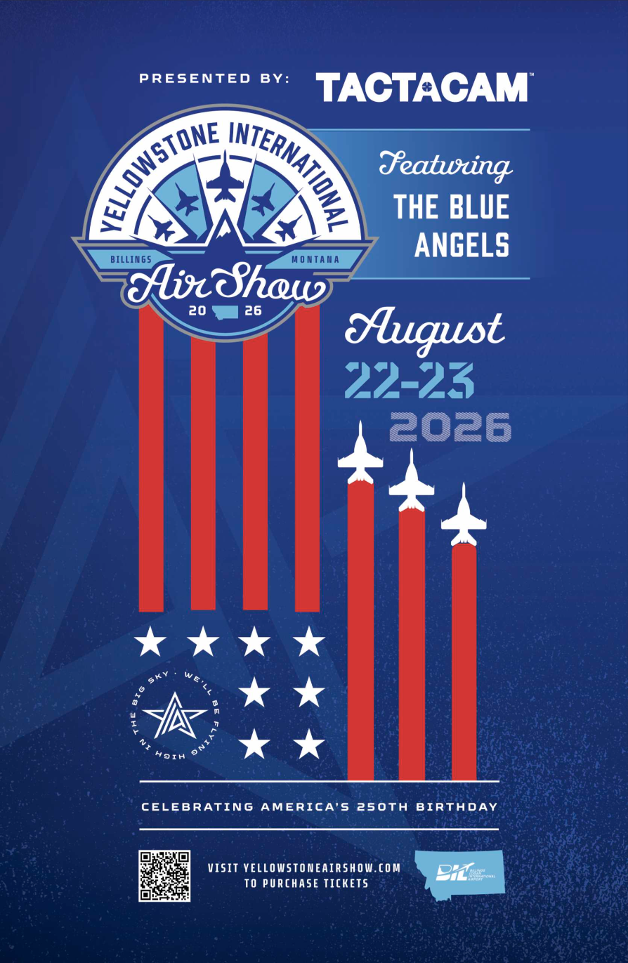 2026 title sponsor poster featuring the Blue Angels