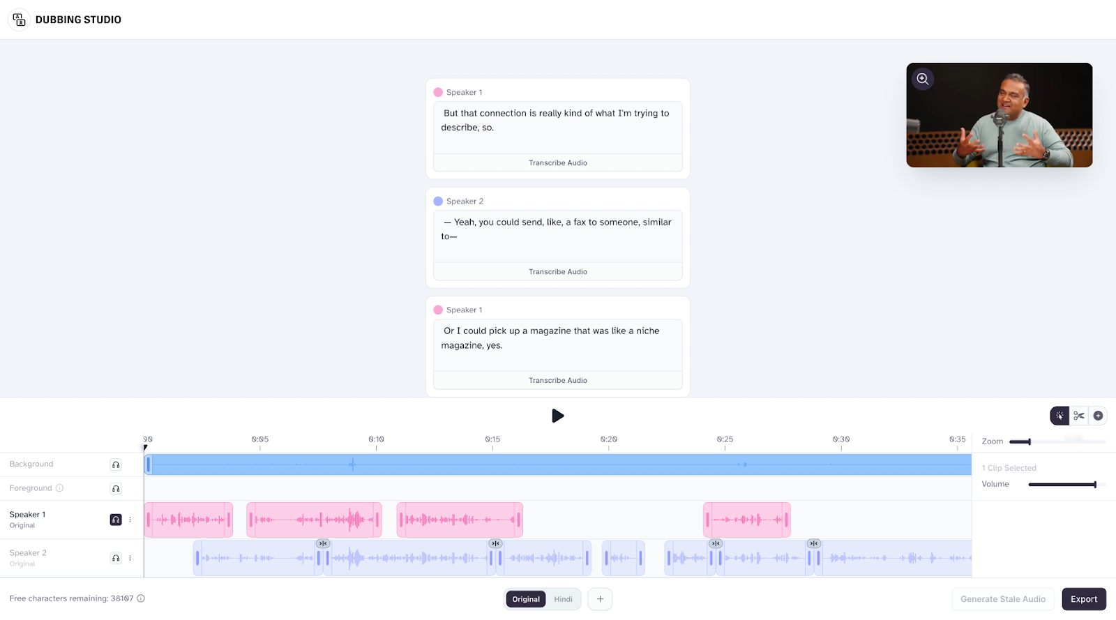 ElevenLabs AI Dubbing