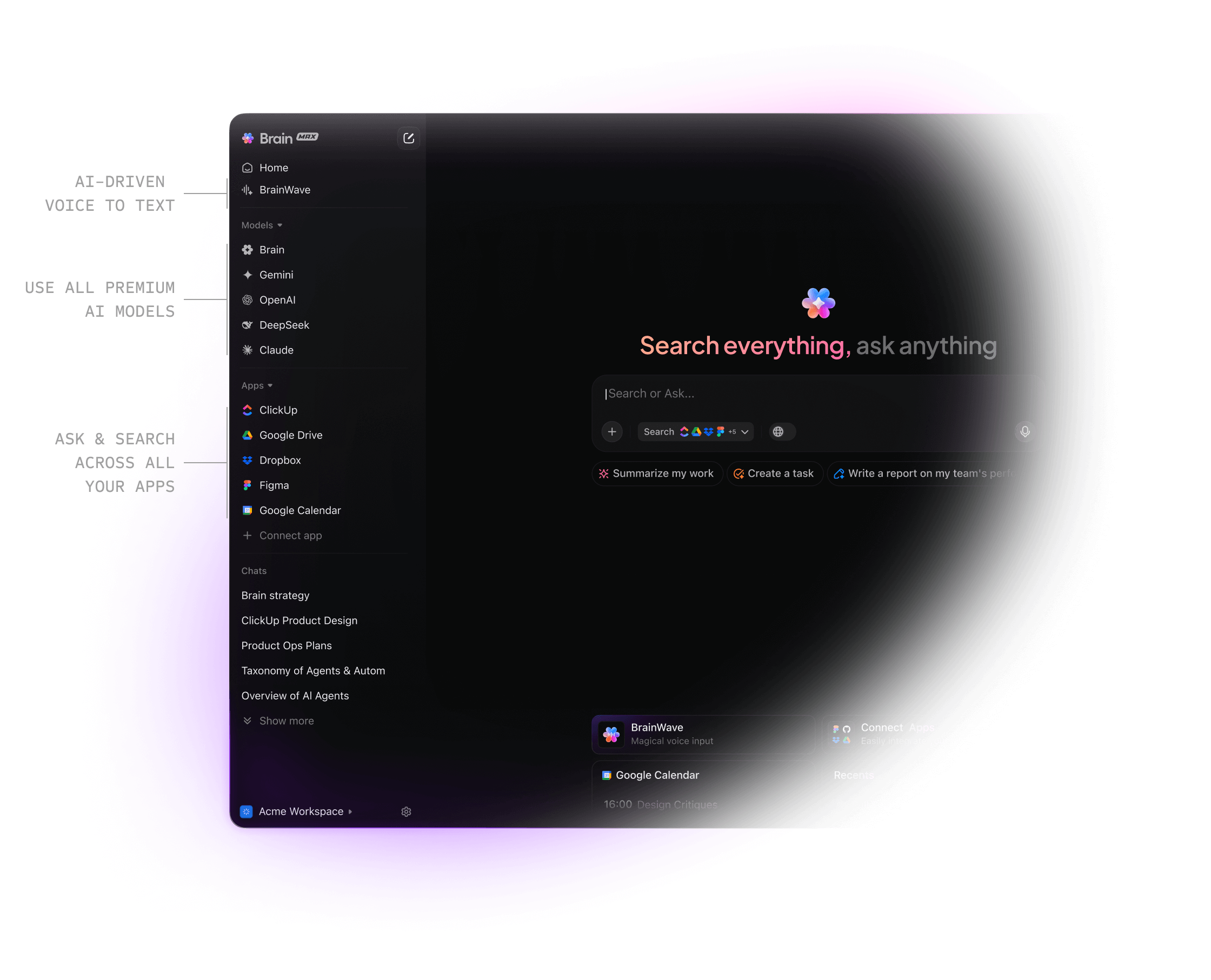 ClickUp AI Brain Interface