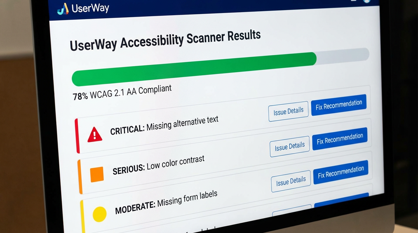 UserWay Accessibility Scanner Results