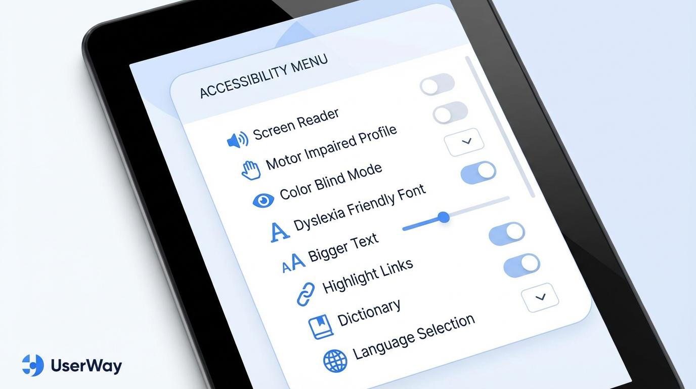 UserWay Accessibility Widget Menu
