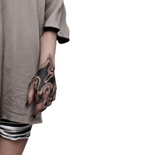 Hand tattoo suminagashi
