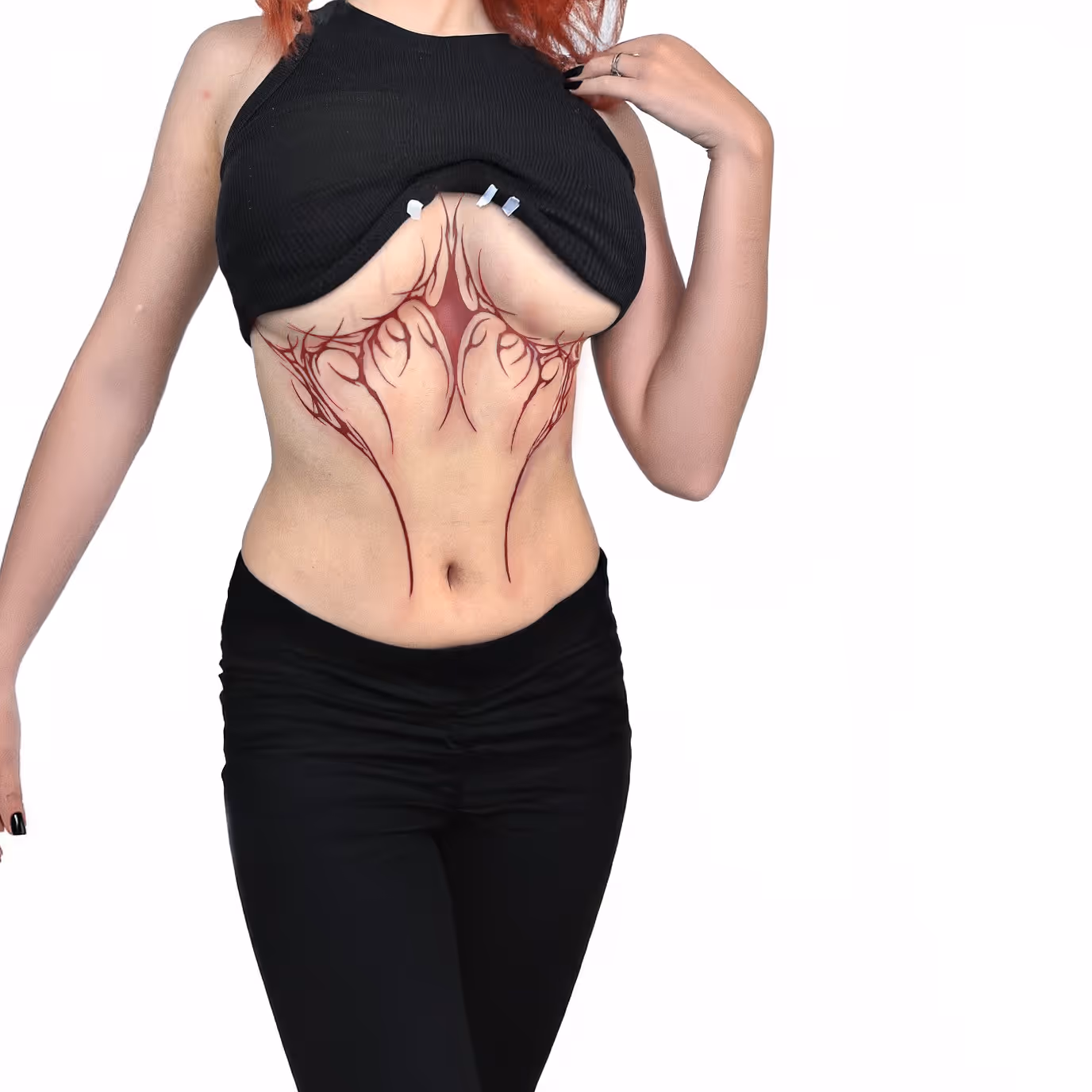 Suminagashi fineline tattoo