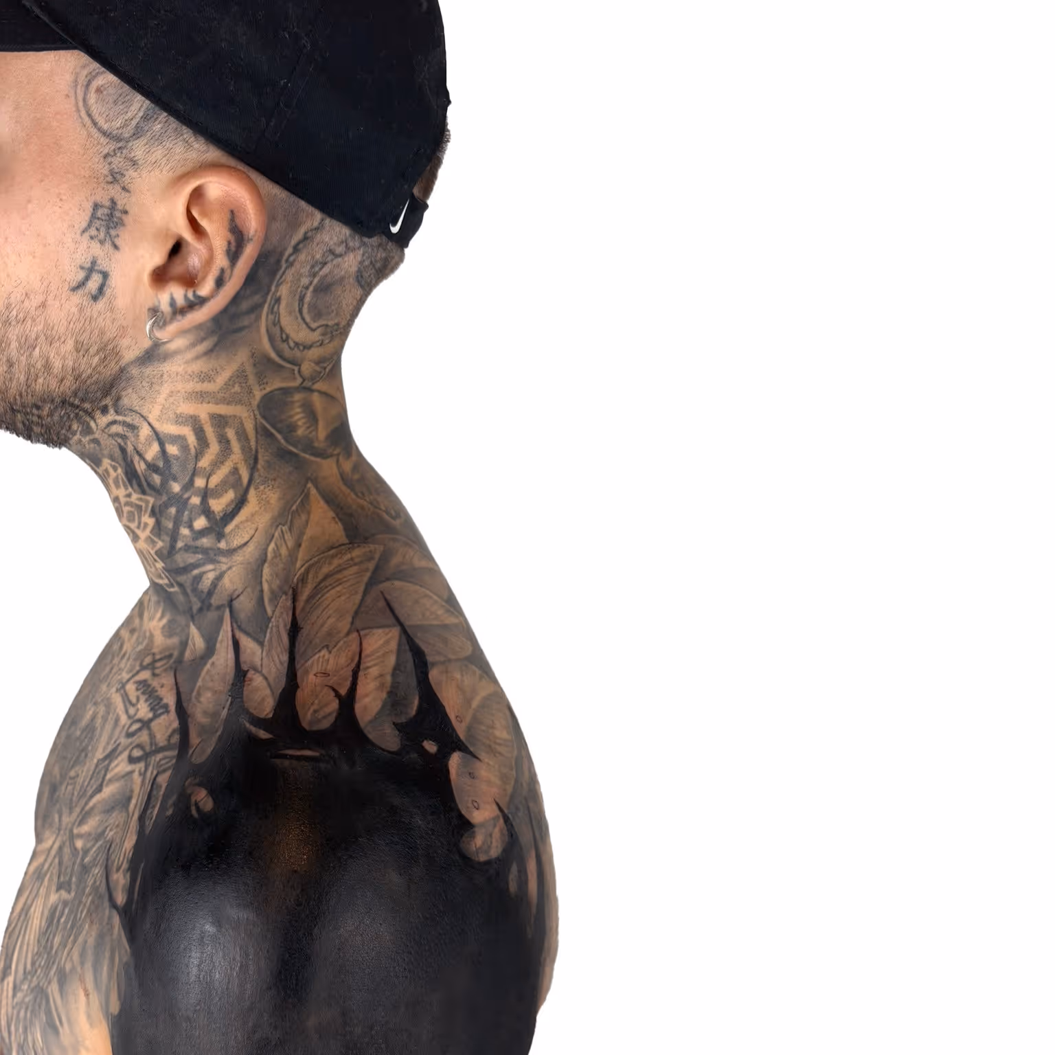 Blackwork shoulder tattoo