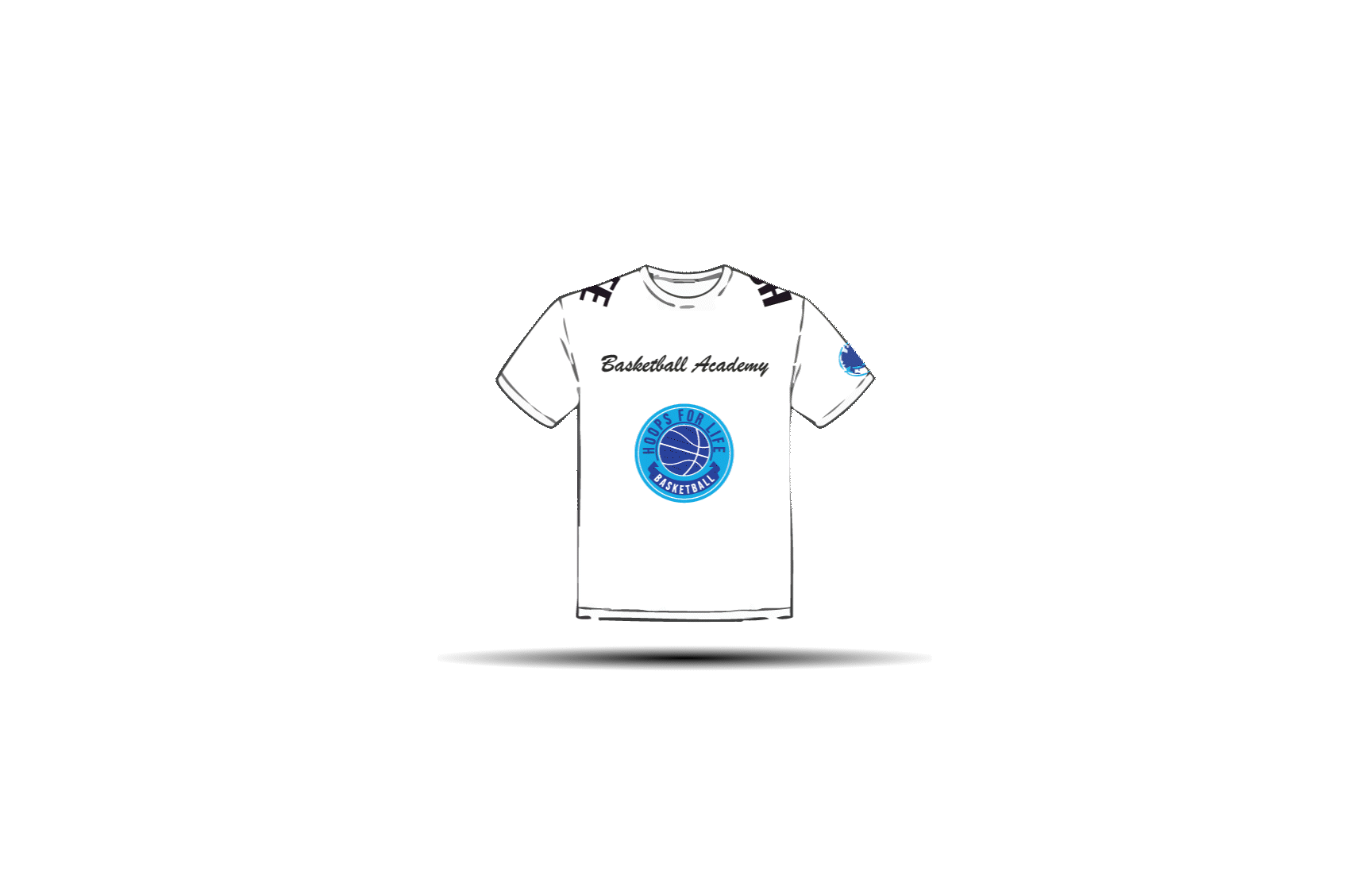 Cotton shirt with Hoops for Life branding.
Comes in black or white.