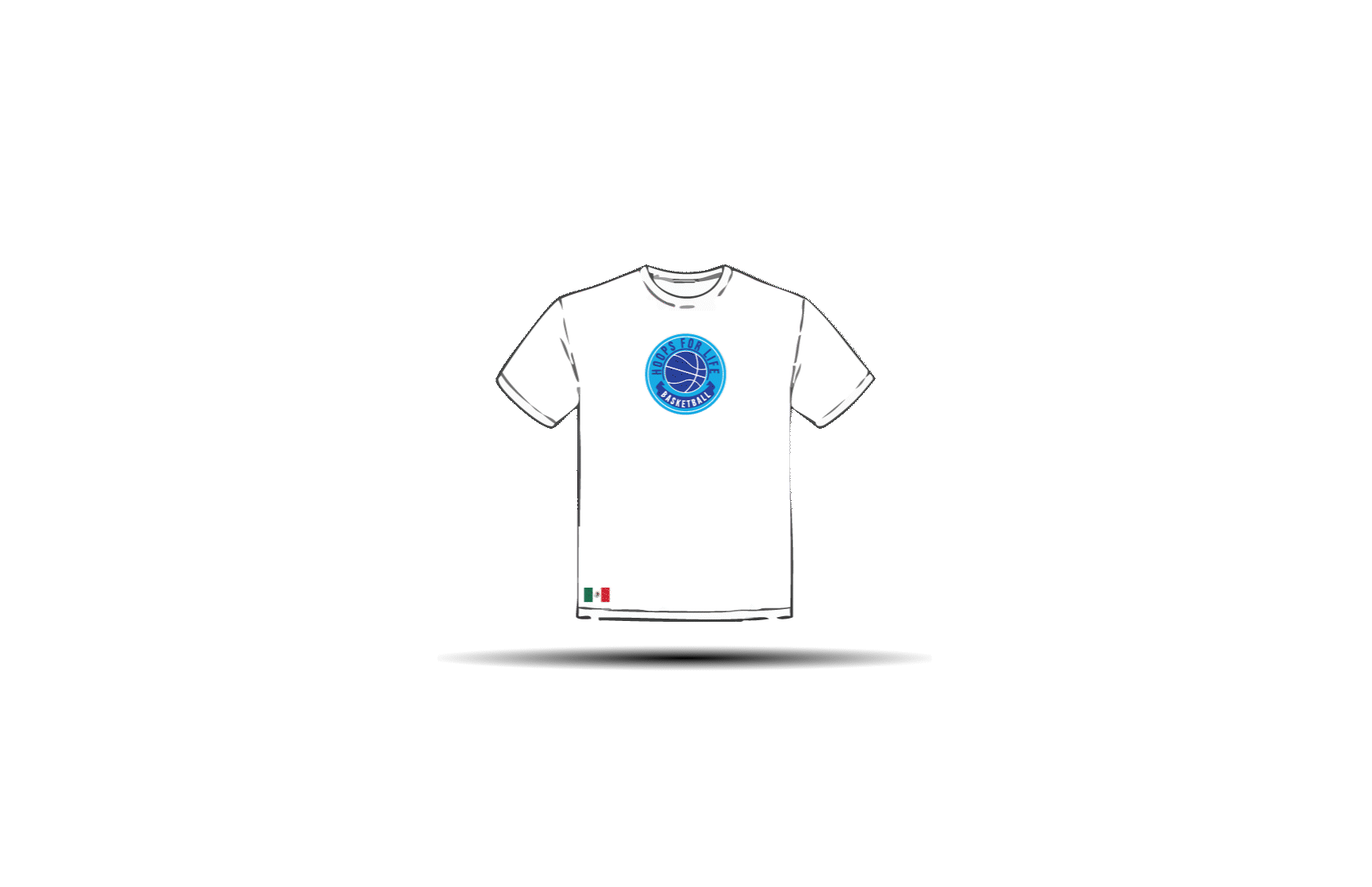 Cotton shirt with Hoops for Life branding.