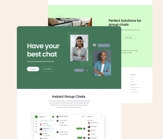 A mockup of a project