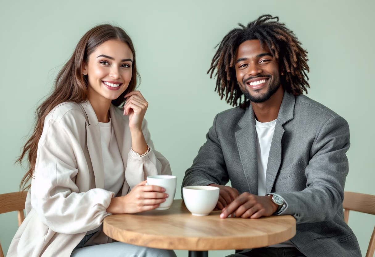 image of people enjoying coffee at a coffee shop