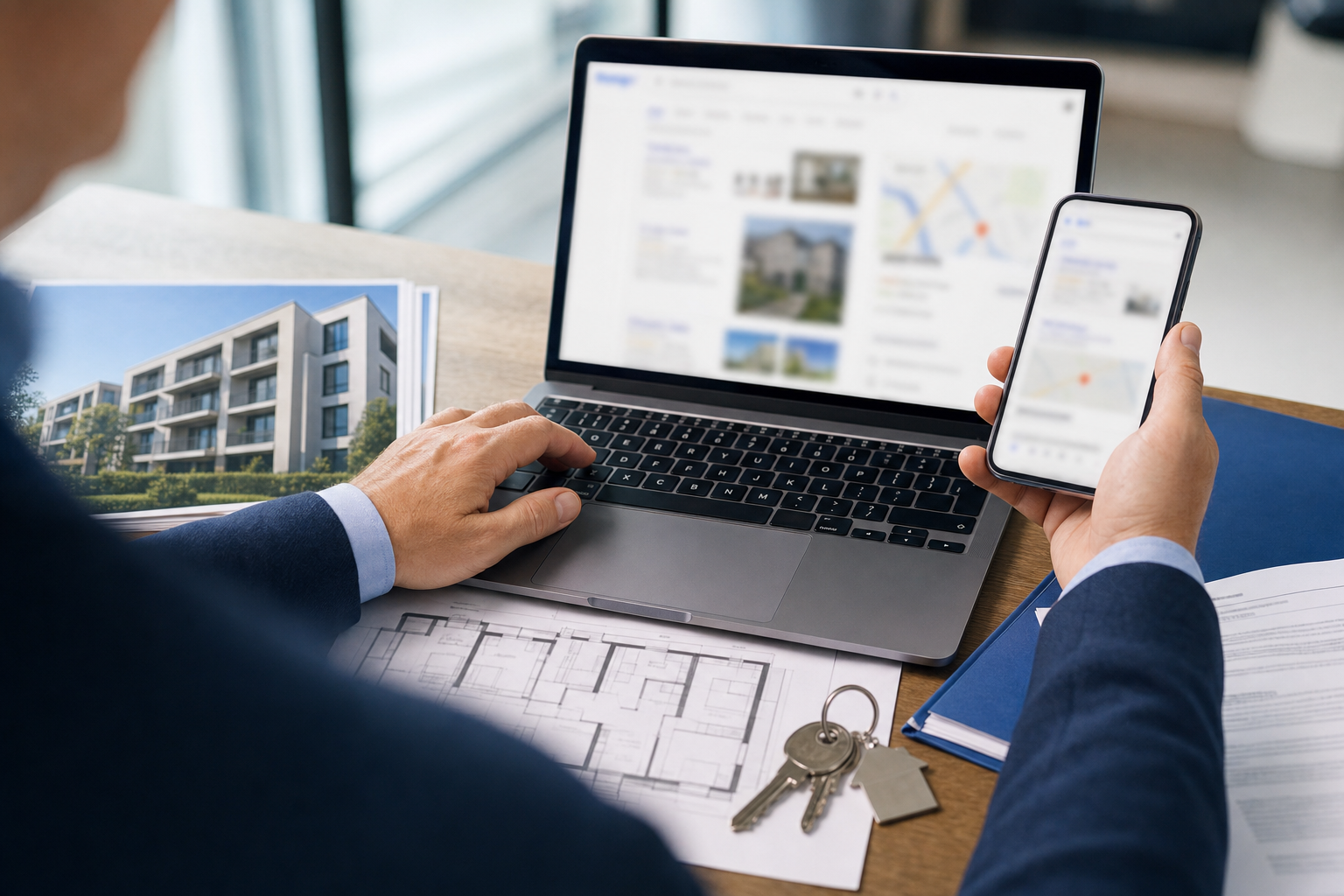 Google Business Profil für Makler optimieren: So werden Sie lokal gefunden – Symbolbild aus der Immobilienpraxis