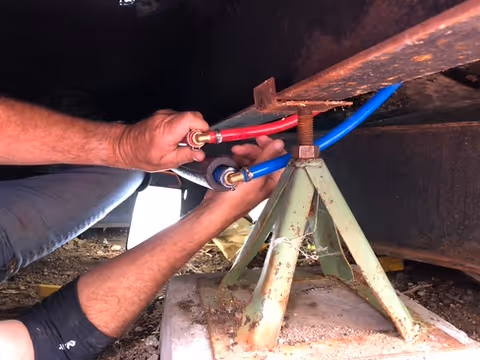 PEX repair, repiping mobile home in PEX, repairing leak in crawl space, below home