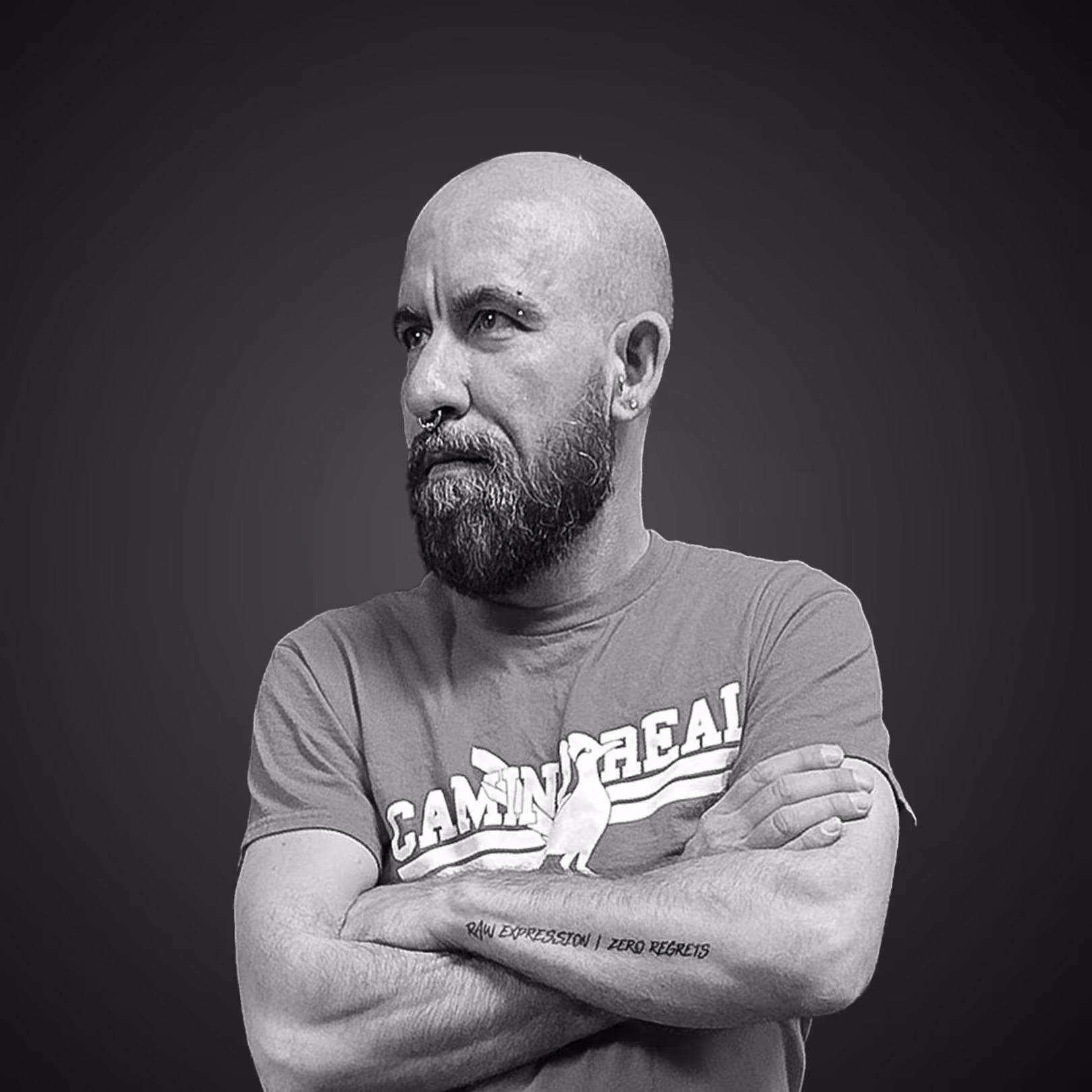 Brian - man with a beard and piercings, new body peircer